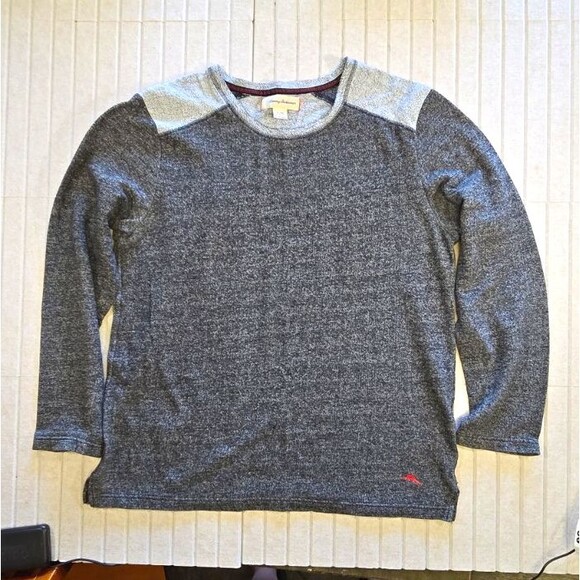 Tommy Bahama Other - Tommy Bahama Men’s Gray Cotton Blend Knit Crew Neck Pullover Sweater XL